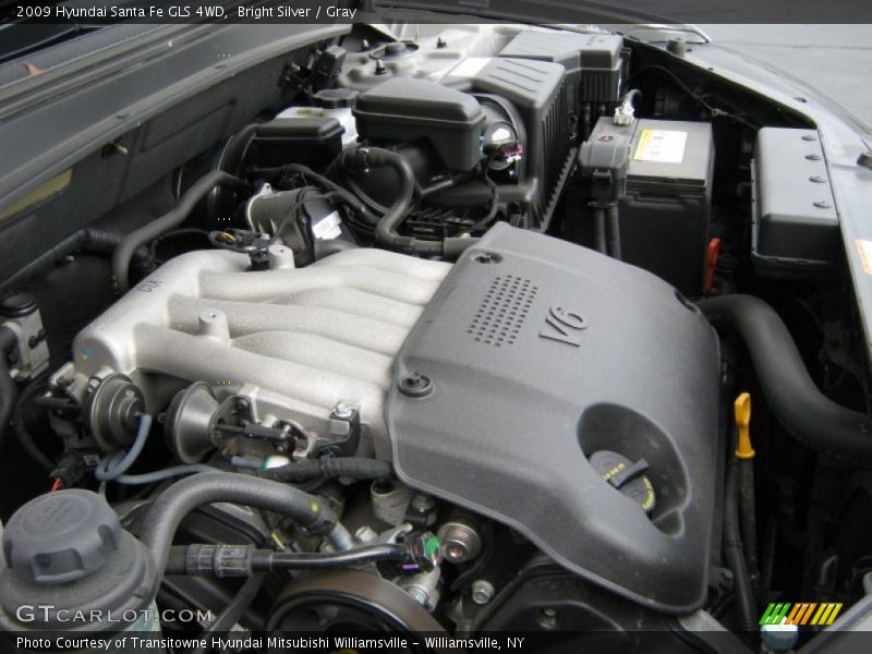Bright Silver / Gray 2009 Hyundai Santa Fe GLS 4WD