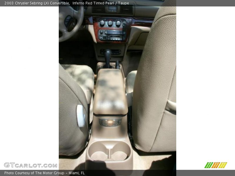 Inferno Red Tinted Pearl / Taupe 2003 Chrysler Sebring LXi Convertible