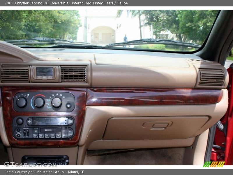 Inferno Red Tinted Pearl / Taupe 2003 Chrysler Sebring LXi Convertible