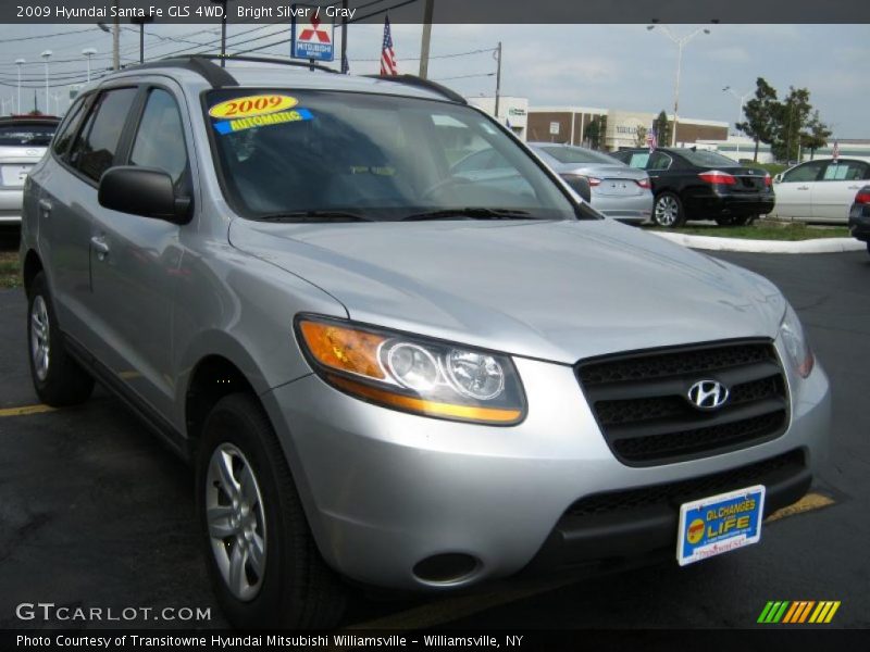 Bright Silver / Gray 2009 Hyundai Santa Fe GLS 4WD
