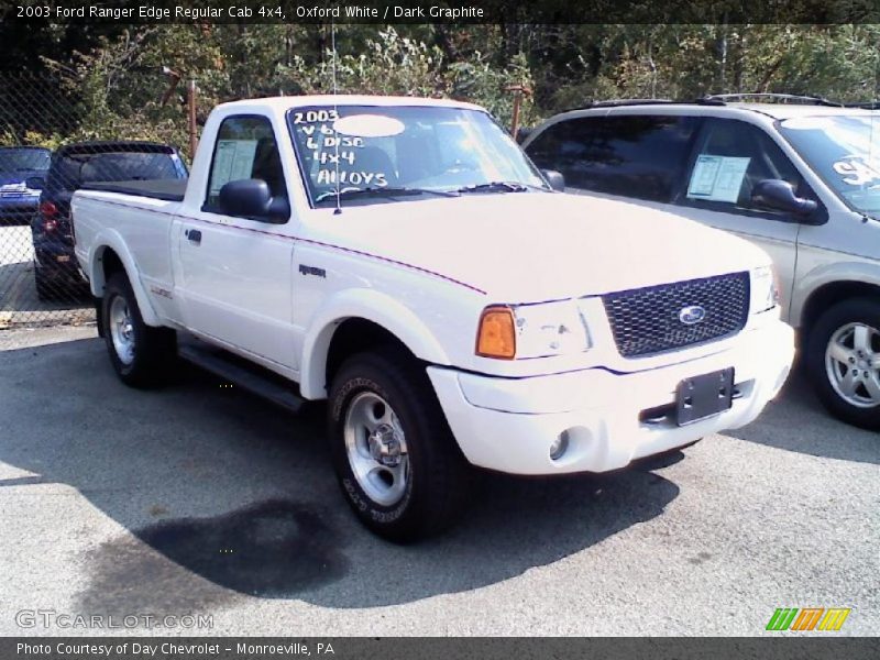 Oxford White / Dark Graphite 2003 Ford Ranger Edge Regular Cab 4x4