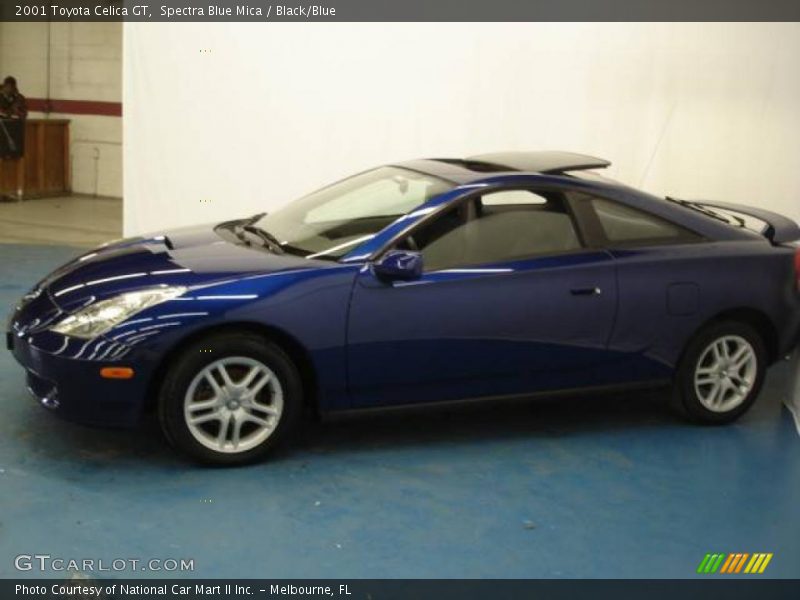 Spectra Blue Mica / Black/Blue 2001 Toyota Celica GT