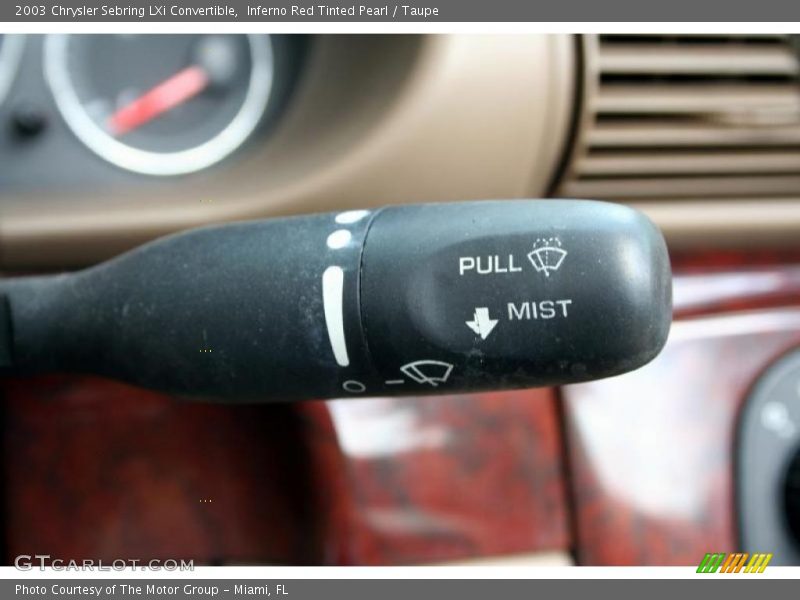 Inferno Red Tinted Pearl / Taupe 2003 Chrysler Sebring LXi Convertible
