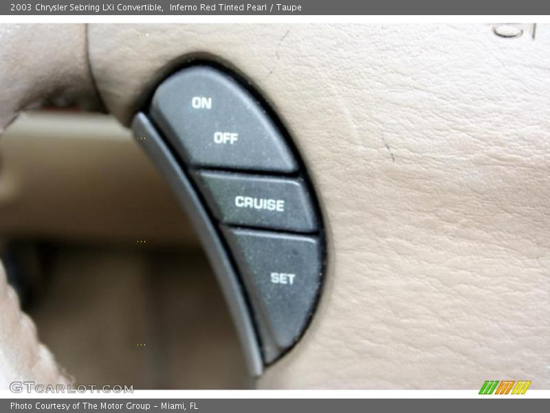 Inferno Red Tinted Pearl / Taupe 2003 Chrysler Sebring LXi Convertible