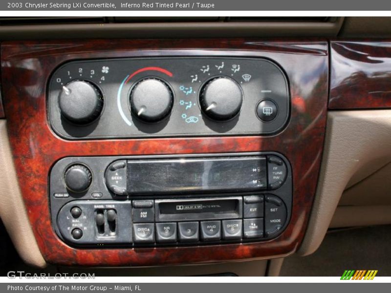 Inferno Red Tinted Pearl / Taupe 2003 Chrysler Sebring LXi Convertible