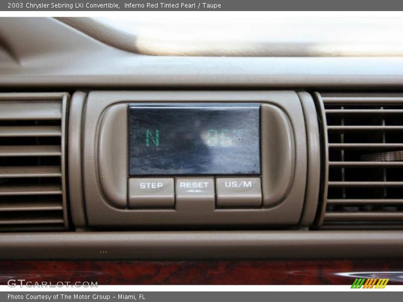 Inferno Red Tinted Pearl / Taupe 2003 Chrysler Sebring LXi Convertible