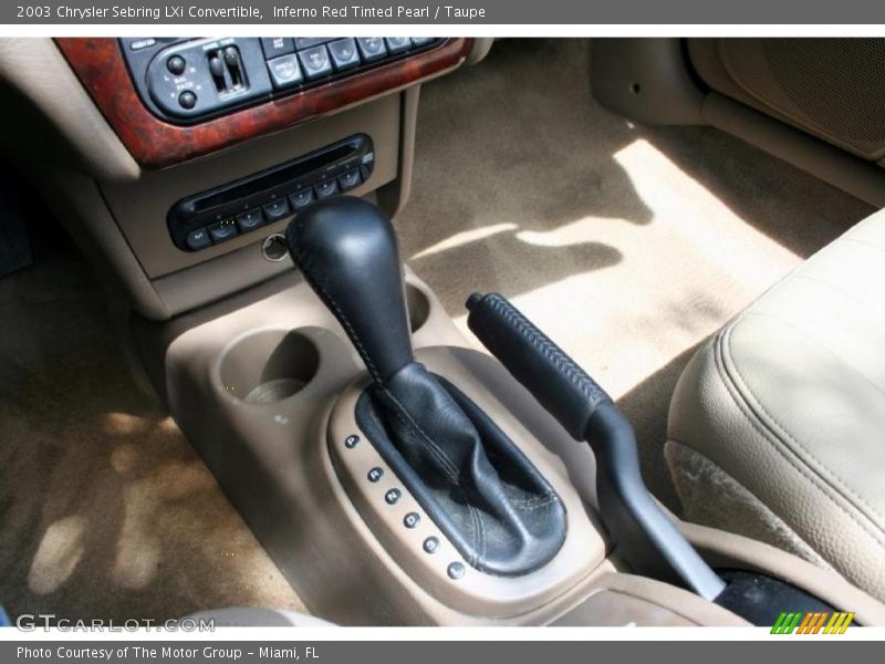 Inferno Red Tinted Pearl / Taupe 2003 Chrysler Sebring LXi Convertible