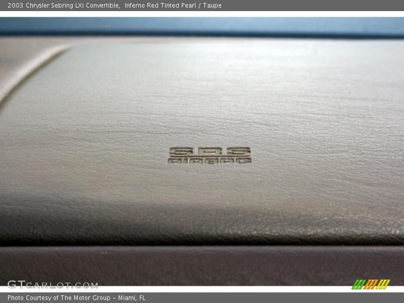 Inferno Red Tinted Pearl / Taupe 2003 Chrysler Sebring LXi Convertible