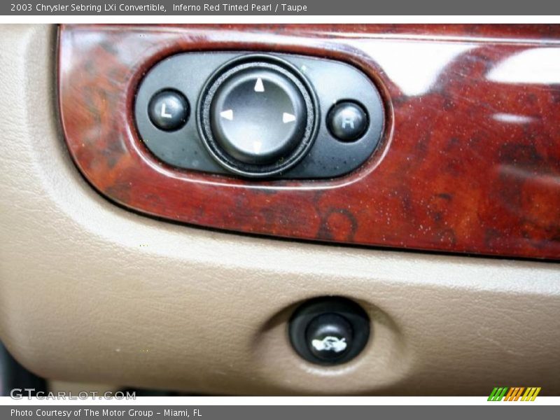 Inferno Red Tinted Pearl / Taupe 2003 Chrysler Sebring LXi Convertible