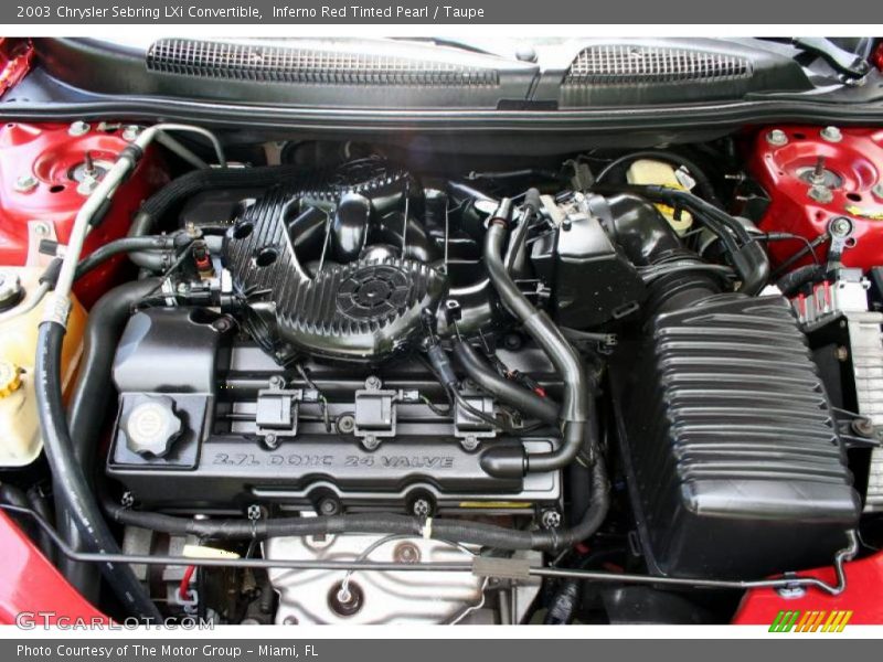 Inferno Red Tinted Pearl / Taupe 2003 Chrysler Sebring LXi Convertible