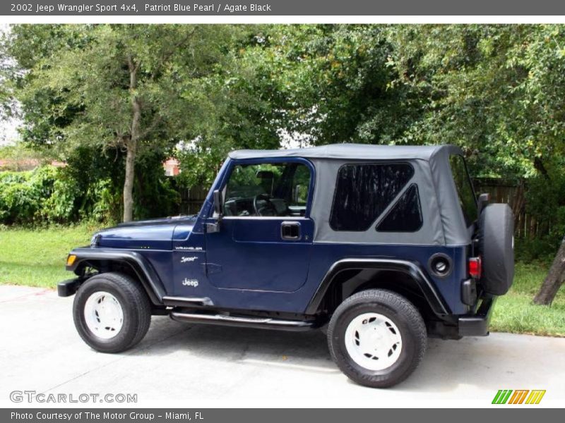 Patriot Blue Pearl / Agate Black 2002 Jeep Wrangler Sport 4x4