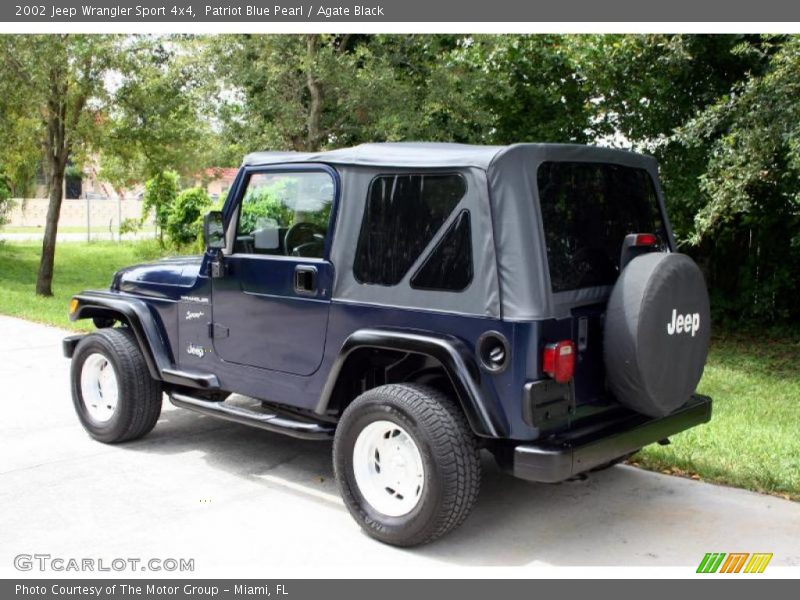 Patriot Blue Pearl / Agate Black 2002 Jeep Wrangler Sport 4x4