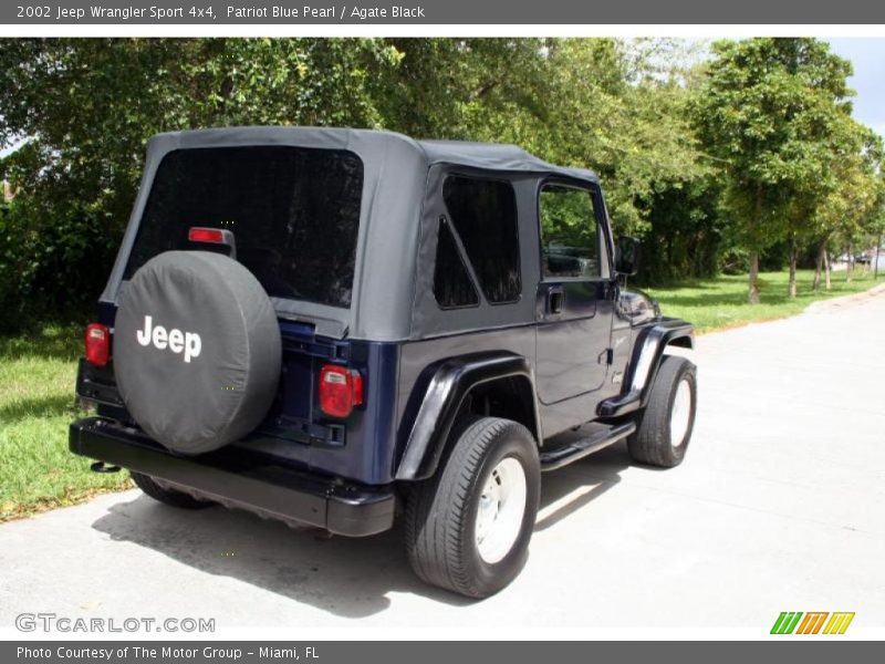 Patriot Blue Pearl / Agate Black 2002 Jeep Wrangler Sport 4x4