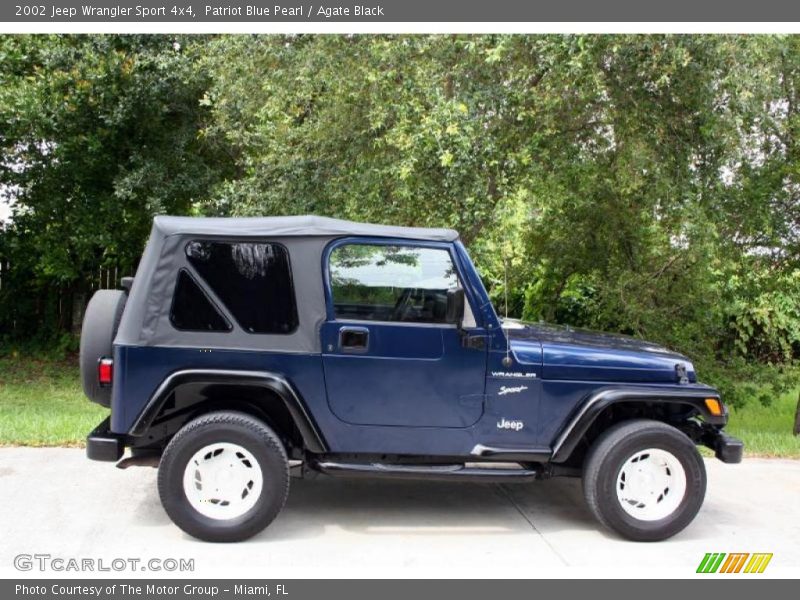 Patriot Blue Pearl / Agate Black 2002 Jeep Wrangler Sport 4x4