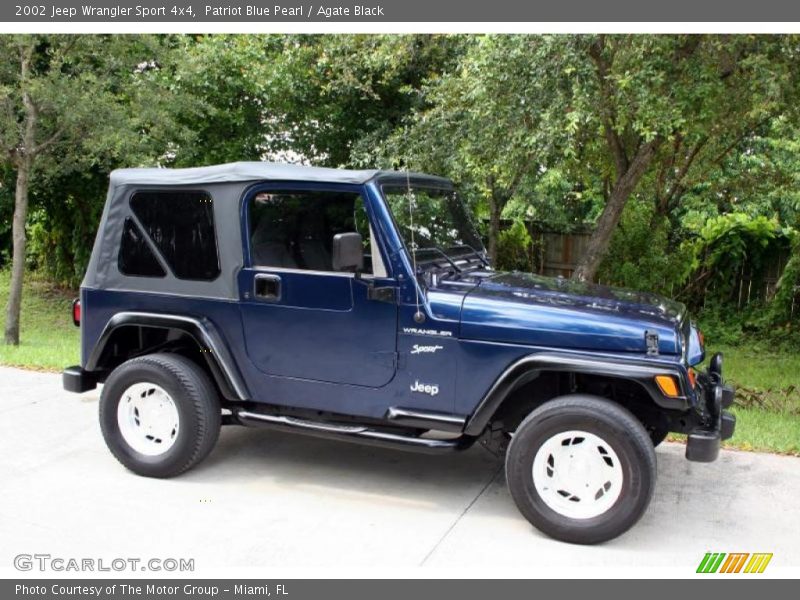 Patriot Blue Pearl / Agate Black 2002 Jeep Wrangler Sport 4x4