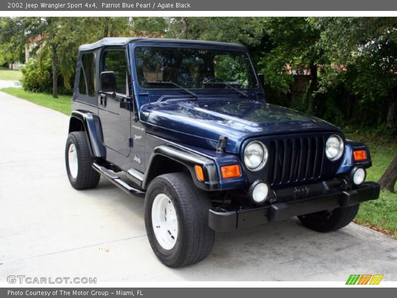 Patriot Blue Pearl / Agate Black 2002 Jeep Wrangler Sport 4x4