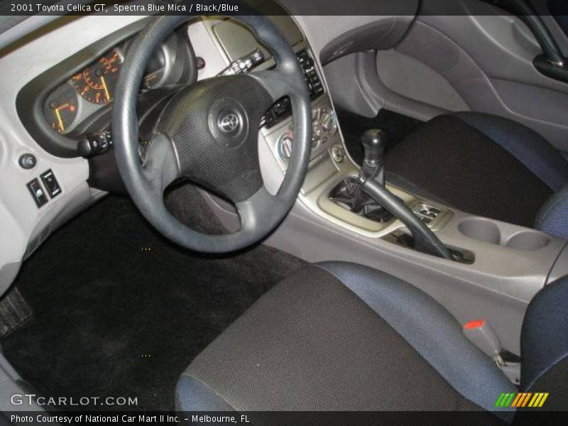Spectra Blue Mica / Black/Blue 2001 Toyota Celica GT