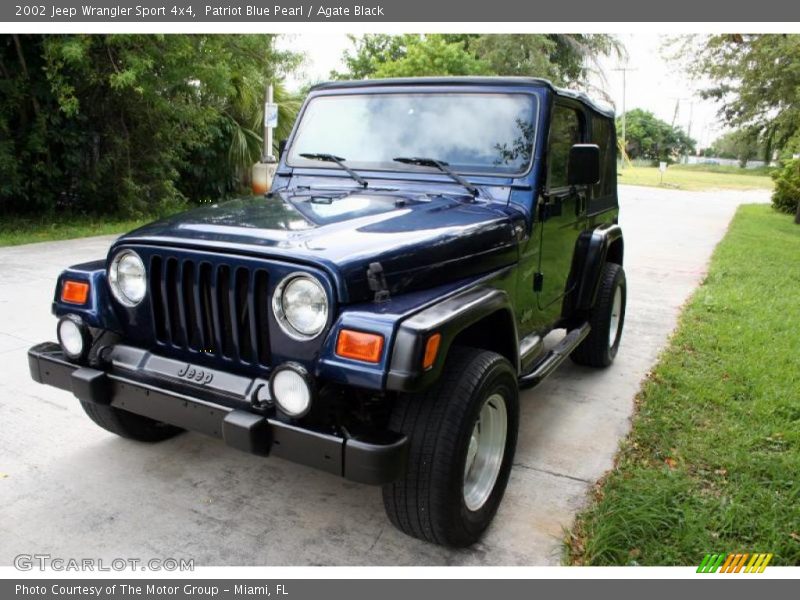 Patriot Blue Pearl / Agate Black 2002 Jeep Wrangler Sport 4x4
