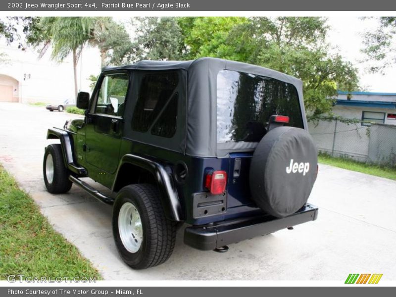 Patriot Blue Pearl / Agate Black 2002 Jeep Wrangler Sport 4x4