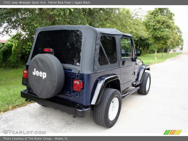 Patriot Blue Pearl / Agate Black 2002 Jeep Wrangler Sport 4x4