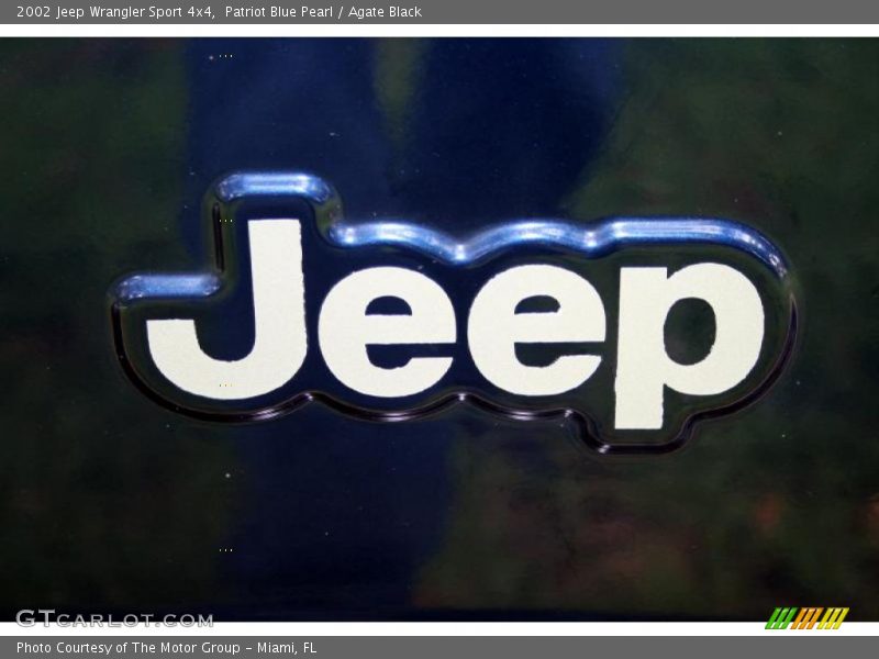 Patriot Blue Pearl / Agate Black 2002 Jeep Wrangler Sport 4x4