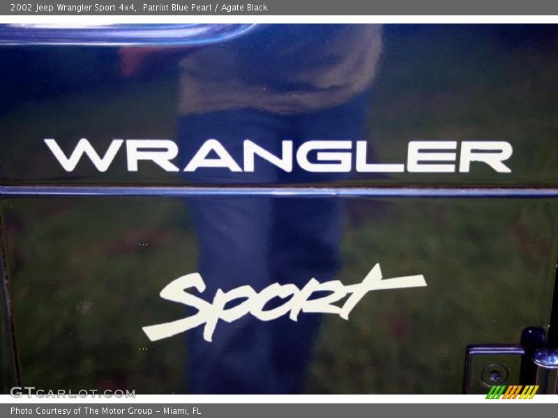 Patriot Blue Pearl / Agate Black 2002 Jeep Wrangler Sport 4x4