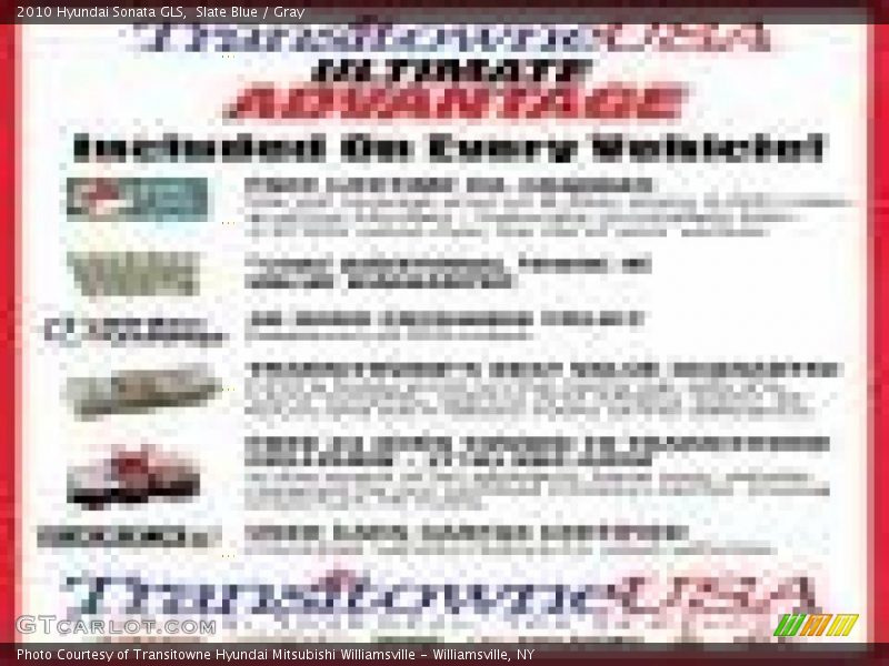 Slate Blue / Gray 2010 Hyundai Sonata GLS
