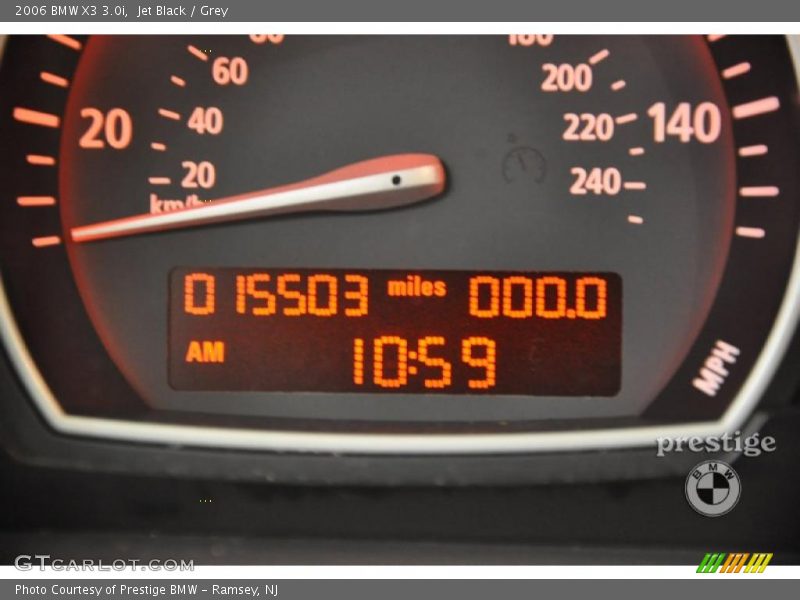 Jet Black / Grey 2006 BMW X3 3.0i