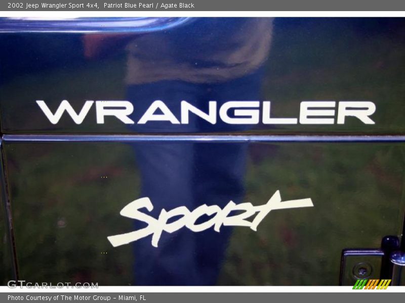 Patriot Blue Pearl / Agate Black 2002 Jeep Wrangler Sport 4x4