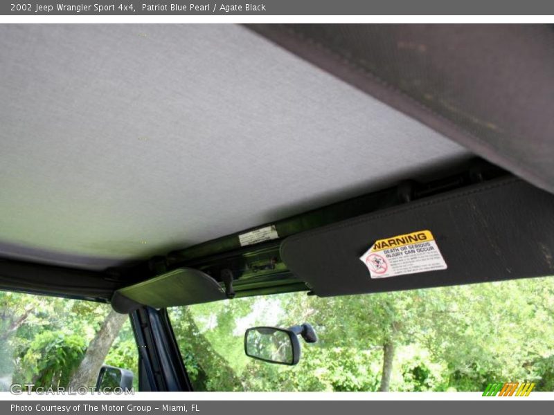 Patriot Blue Pearl / Agate Black 2002 Jeep Wrangler Sport 4x4