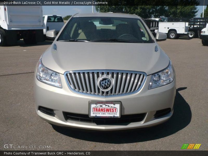 Gold Mist Metallic / Cocoa/Light Cashmere 2010 Buick LaCrosse CX