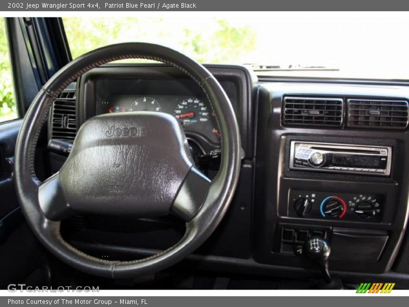 Patriot Blue Pearl / Agate Black 2002 Jeep Wrangler Sport 4x4