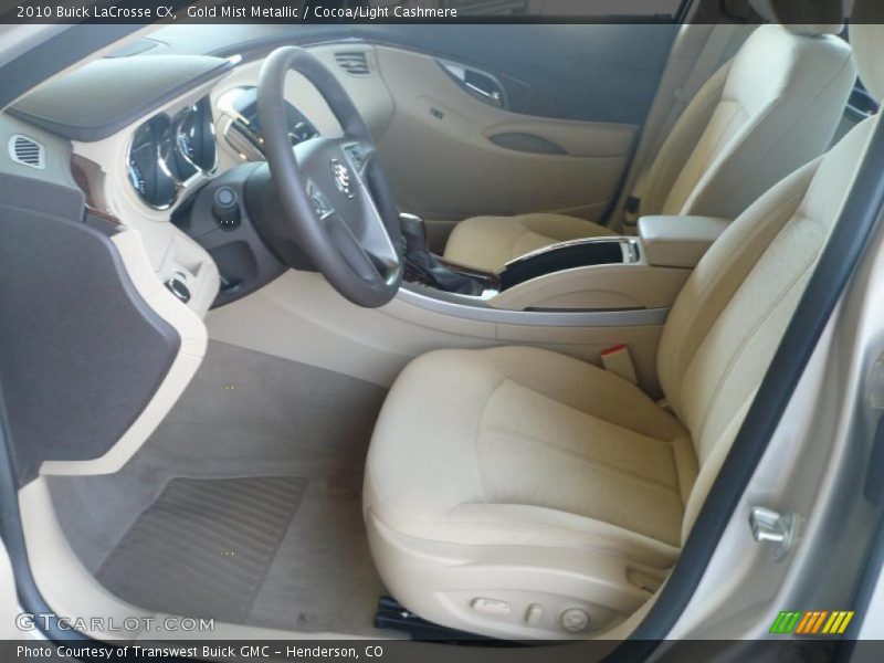 Gold Mist Metallic / Cocoa/Light Cashmere 2010 Buick LaCrosse CX