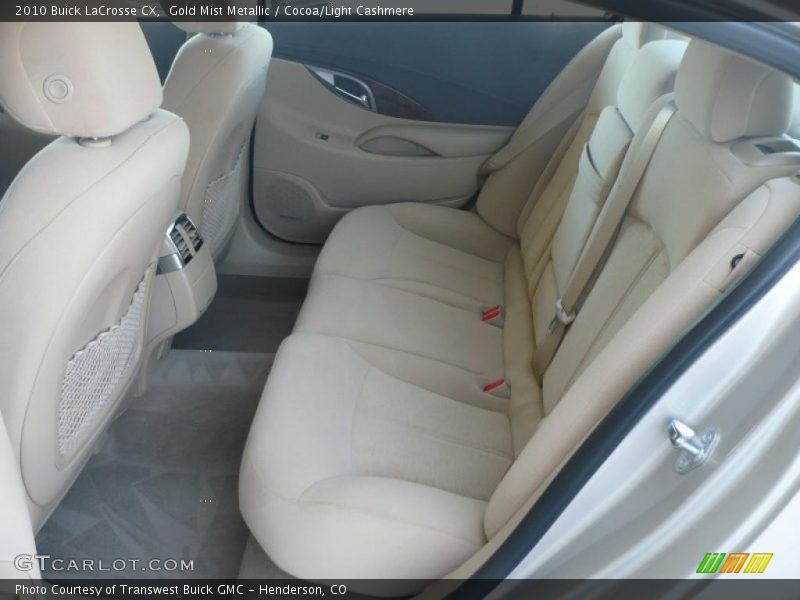 Gold Mist Metallic / Cocoa/Light Cashmere 2010 Buick LaCrosse CX
