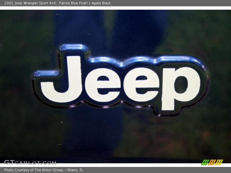 Patriot Blue Pearl / Agate Black 2002 Jeep Wrangler Sport 4x4