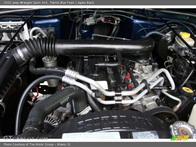 Patriot Blue Pearl / Agate Black 2002 Jeep Wrangler Sport 4x4