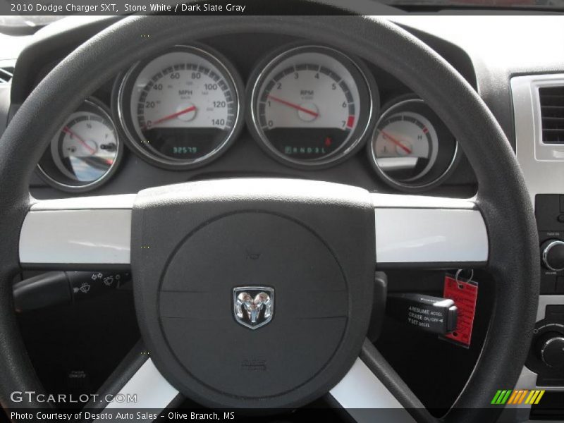 Stone White / Dark Slate Gray 2010 Dodge Charger SXT
