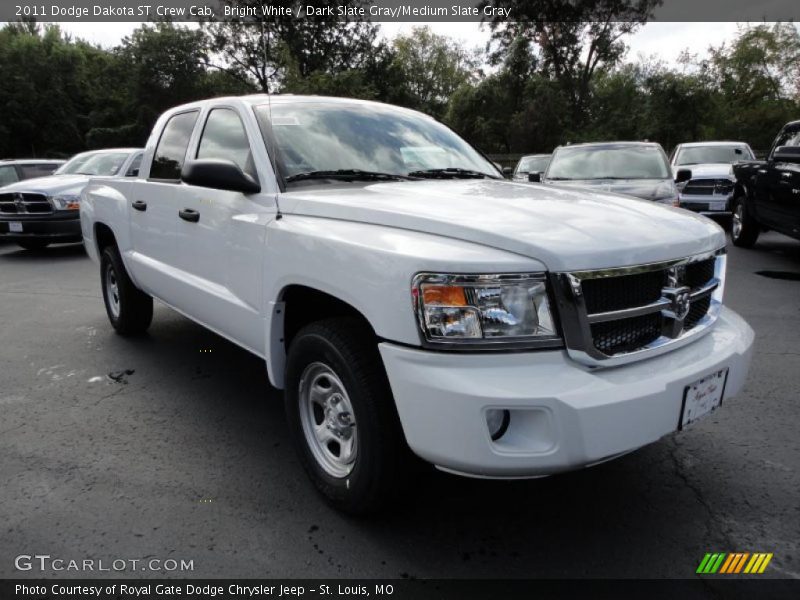 Bright White / Dark Slate Gray/Medium Slate Gray 2011 Dodge Dakota ST Crew Cab