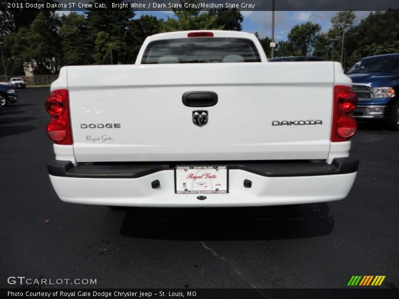 Bright White / Dark Slate Gray/Medium Slate Gray 2011 Dodge Dakota ST Crew Cab