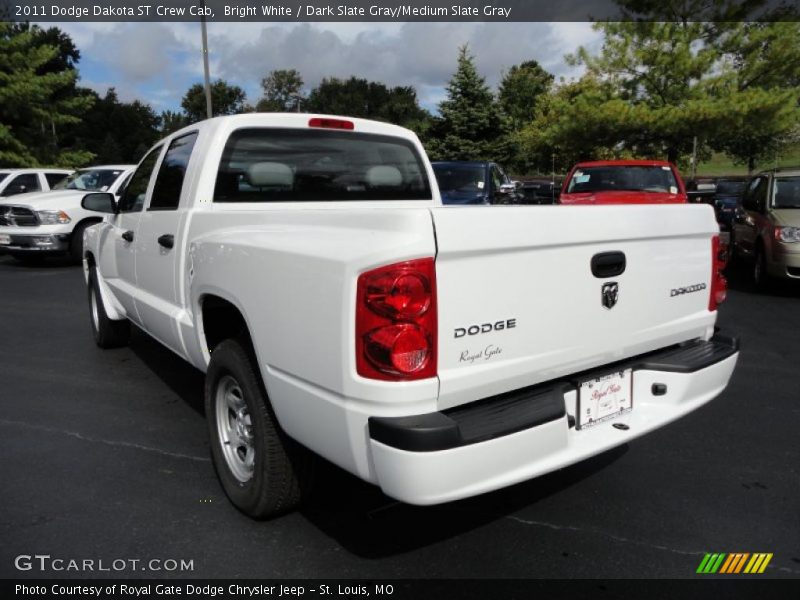 Bright White / Dark Slate Gray/Medium Slate Gray 2011 Dodge Dakota ST Crew Cab