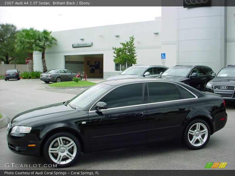 Brilliant Black / Ebony 2007 Audi A4 2.0T Sedan