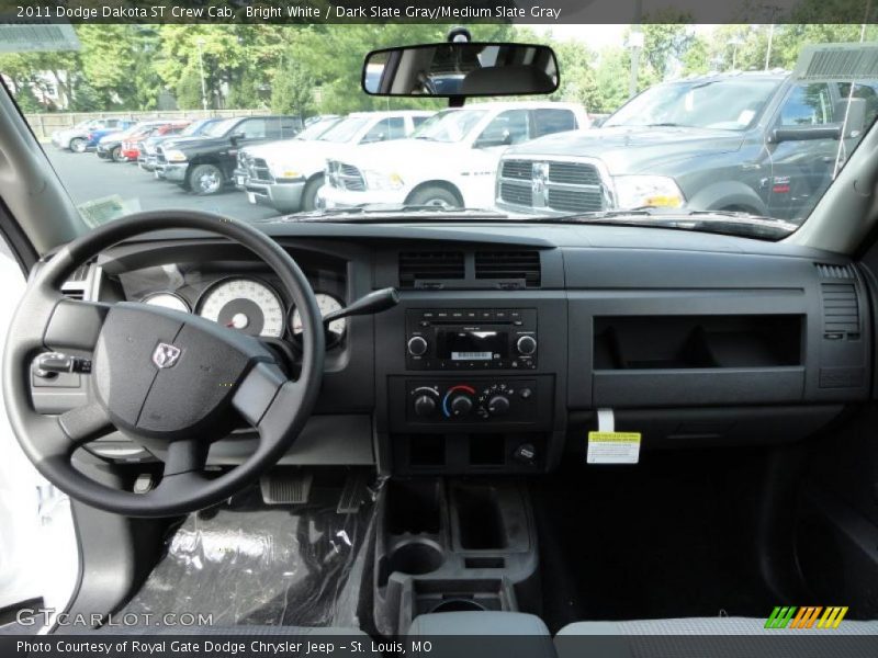 Bright White / Dark Slate Gray/Medium Slate Gray 2011 Dodge Dakota ST Crew Cab