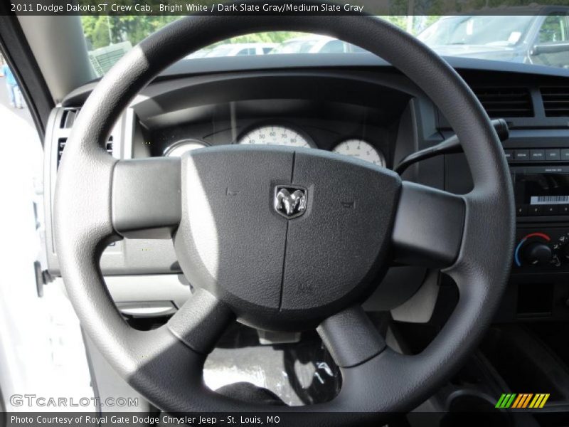 Bright White / Dark Slate Gray/Medium Slate Gray 2011 Dodge Dakota ST Crew Cab
