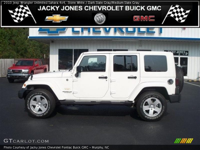 Stone White / Dark Slate Gray/Medium Slate Gray 2010 Jeep Wrangler Unlimited Sahara 4x4