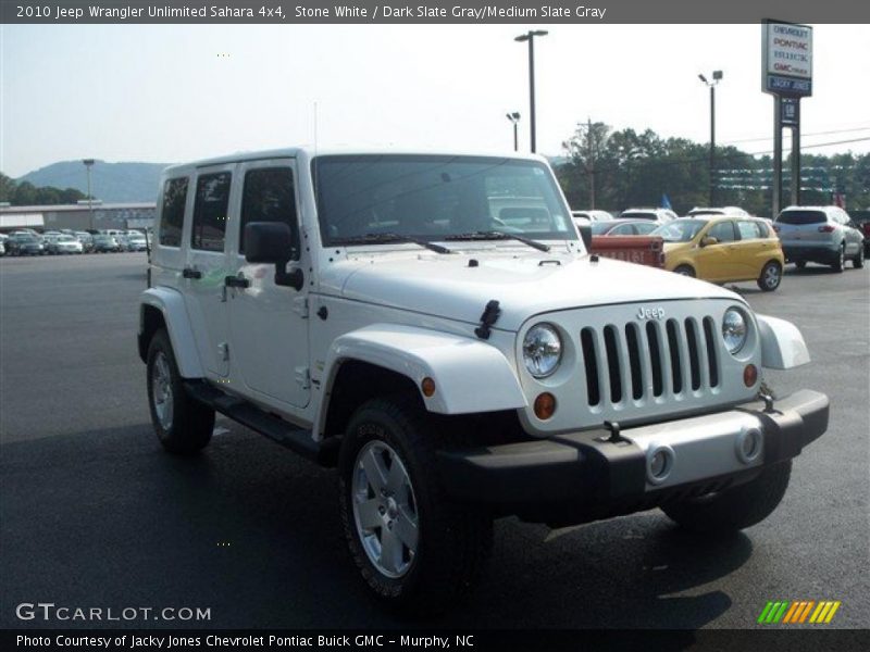 Stone White / Dark Slate Gray/Medium Slate Gray 2010 Jeep Wrangler Unlimited Sahara 4x4