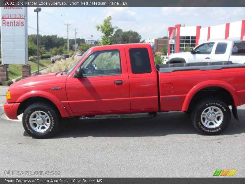 Bright Red / Medium Prairie Tan 2002 Ford Ranger Edge SuperCab