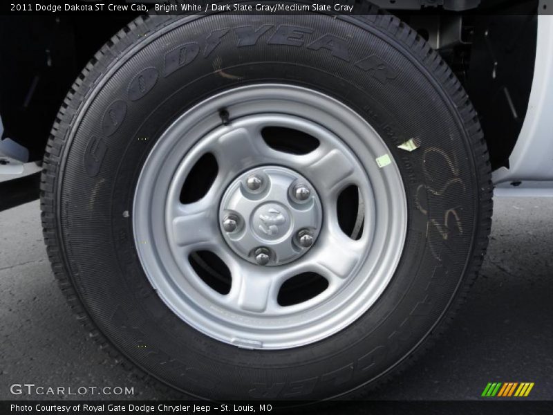 Bright White / Dark Slate Gray/Medium Slate Gray 2011 Dodge Dakota ST Crew Cab