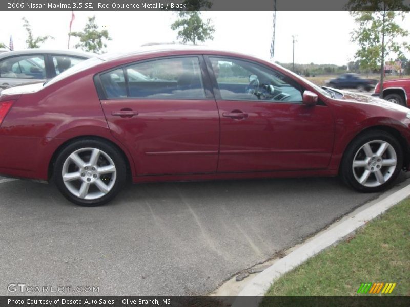 Red Opulence Metallic / Black 2006 Nissan Maxima 3.5 SE