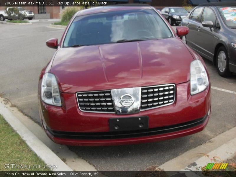 Red Opulence Metallic / Black 2006 Nissan Maxima 3.5 SE