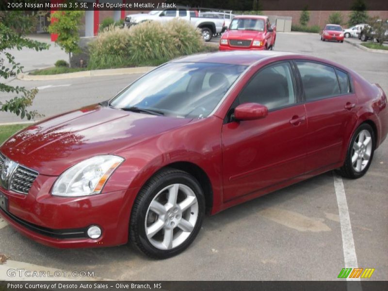 Red Opulence Metallic / Black 2006 Nissan Maxima 3.5 SE